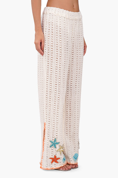 Set of 6 Coastel Patch Crochet Embellished Pant (S, M & L)