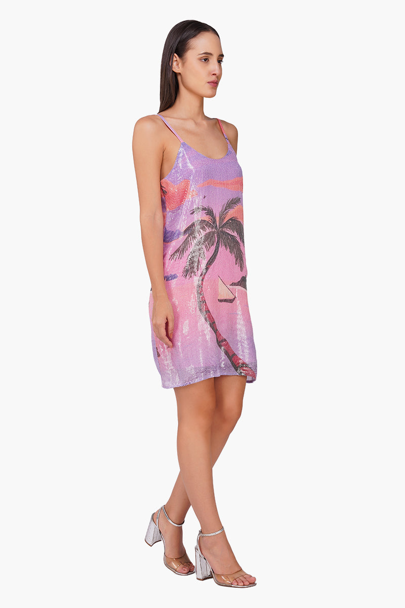 Set of 6 Midnight Glimmer Sequence Slip On Short Dress (S, M & L)