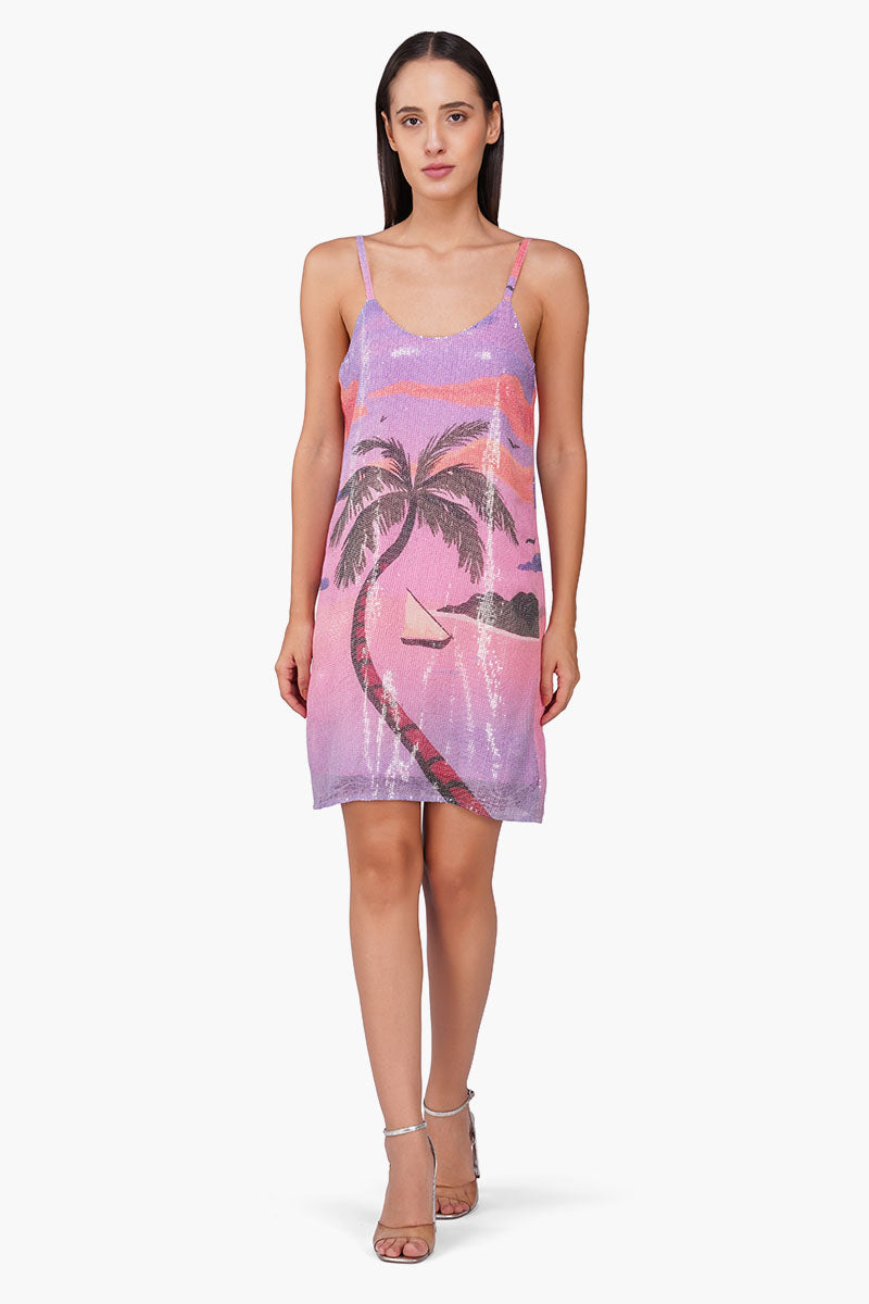Set of 6 Midnight Glimmer Sequence Slip On Short Dress (S, M & L)