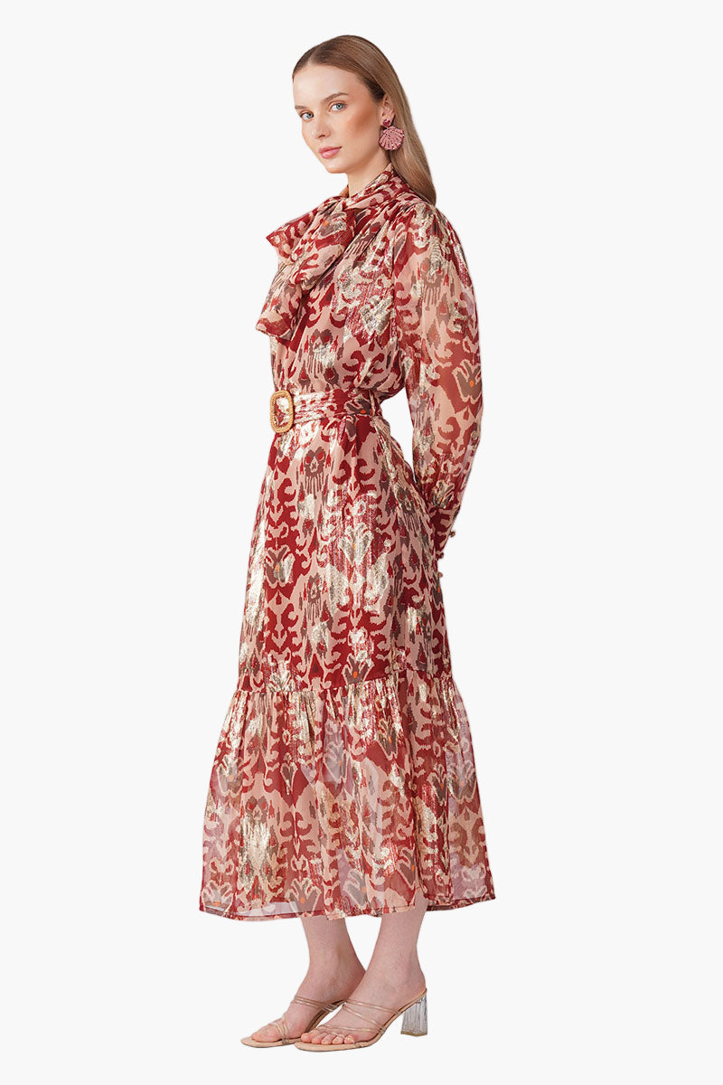 Set of 6 Red Mirage Maxi Dress (S, M & L)