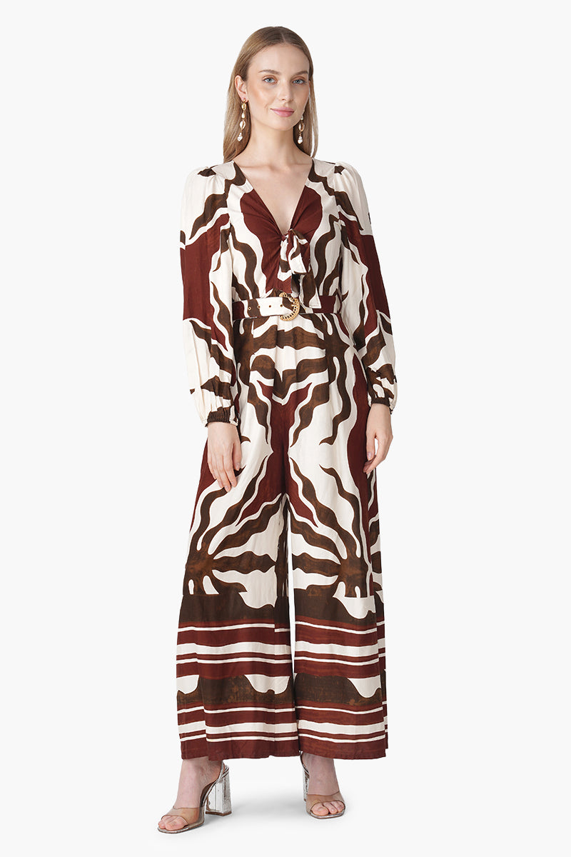 Set of 6 Tribal Print Red Jumpsuit  (S, M & L)