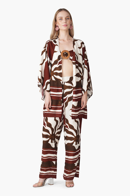 Set of 6 Tribal Print Red Pants (S, M & L)