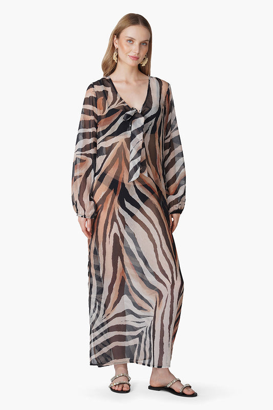 Set of 6 Luxe Leopard Printed Knoted Cover Up (S, M & L)