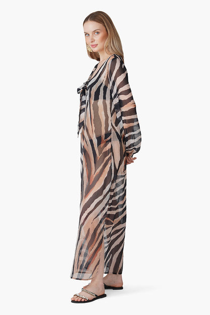 Set of 6 Luxe Leopard Printed Knoted Cover Up (S, M & L)
