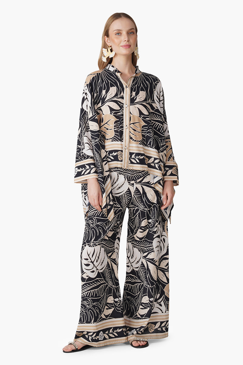 Set of 6 Monochrome Botanical Printed Shirt  (S, M & L)