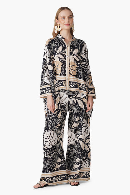 Set of 6 Monochrome Botanical Printed Shirt  (S, M & L)