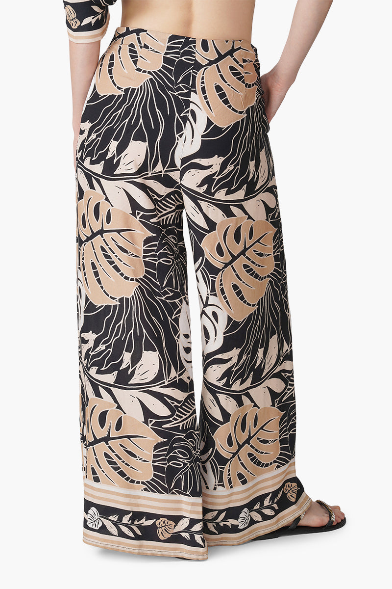 Set of 6 Monochrome Botanical Printed Pants (S, M & L)