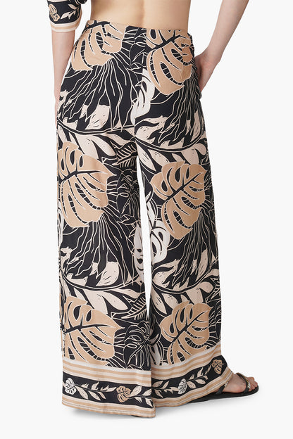 Set of 6 Monochrome Botanical Printed Pants (S, M & L)