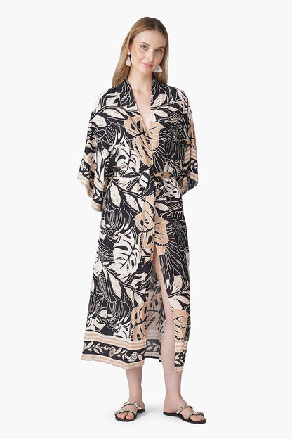 Set of 6 Monochrome Botanical Printed Cover Up (S, M & L)