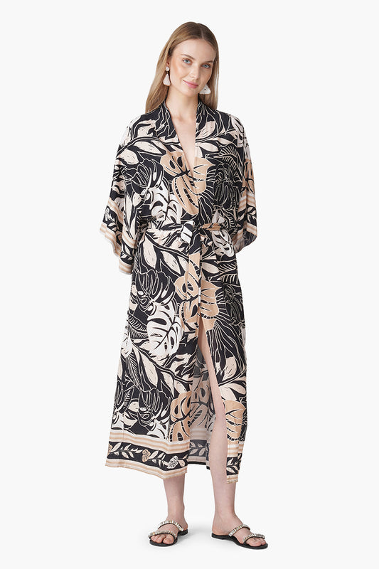 Set of 6 Monochrome Botanical Printed Cover Up (S, M & L)