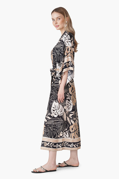 Set of 6 Monochrome Botanical Printed Cover Up (S, M & L)