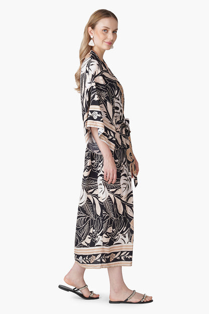Set of 6 Monochrome Botanical Printed Cover Up (S, M & L)