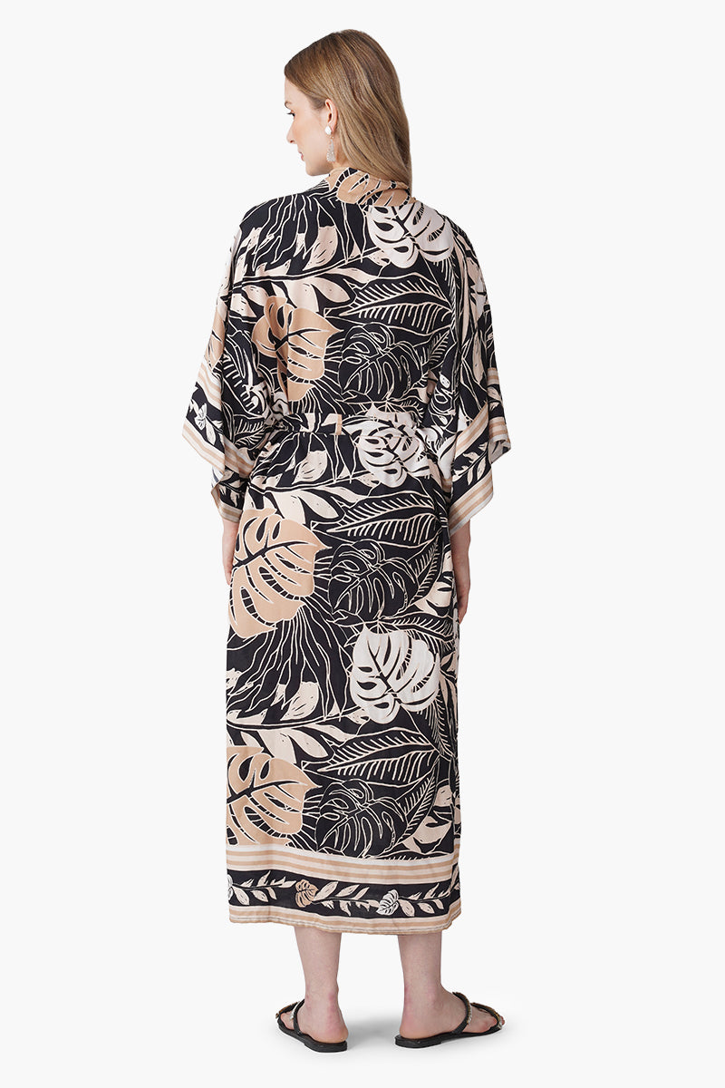 Set of 6 Monochrome Botanical Printed Cover Up (S, M & L)