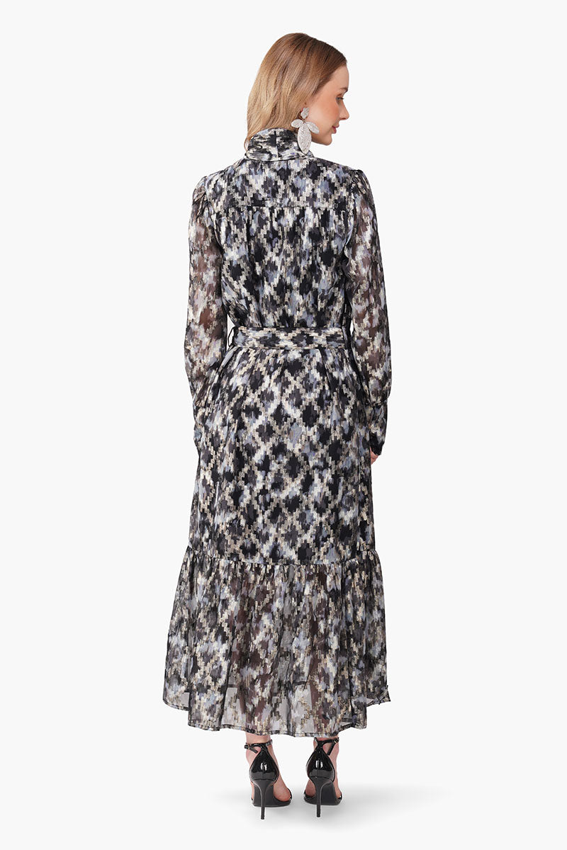 Set of 6 Grey Golden Muse Maxi Dress (S, M & L)