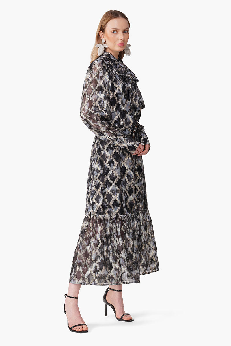 Set of 6 Grey Golden Muse Maxi Dress (S, M & L)