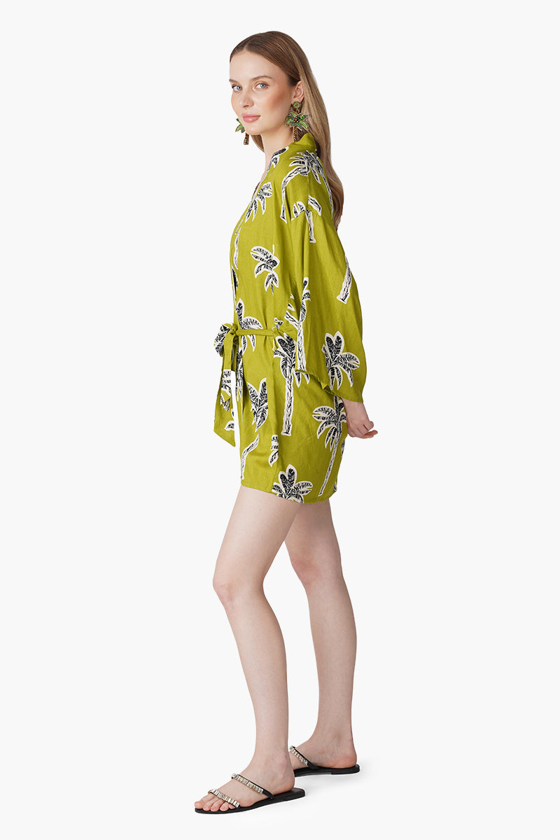 Set of 6 Green Bohemian Palm Printed Cover Up (S, M & L)