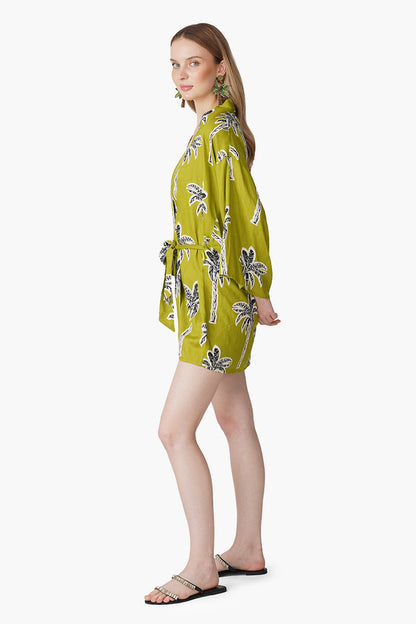 Set of 6 Green Bohemian Palm Printed Cover Up (S, M & L)