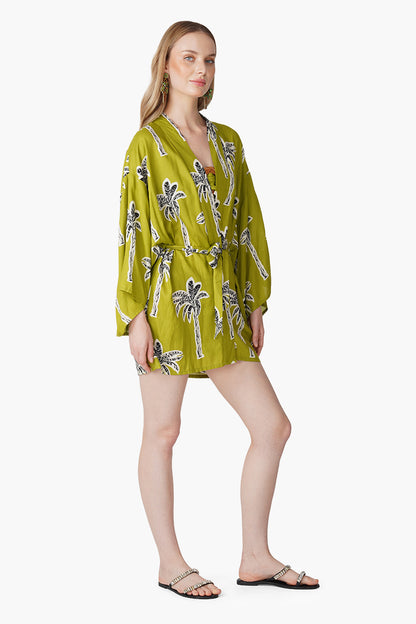 Set of 6 Green Bohemian Palm Printed Cover Up (S, M & L)