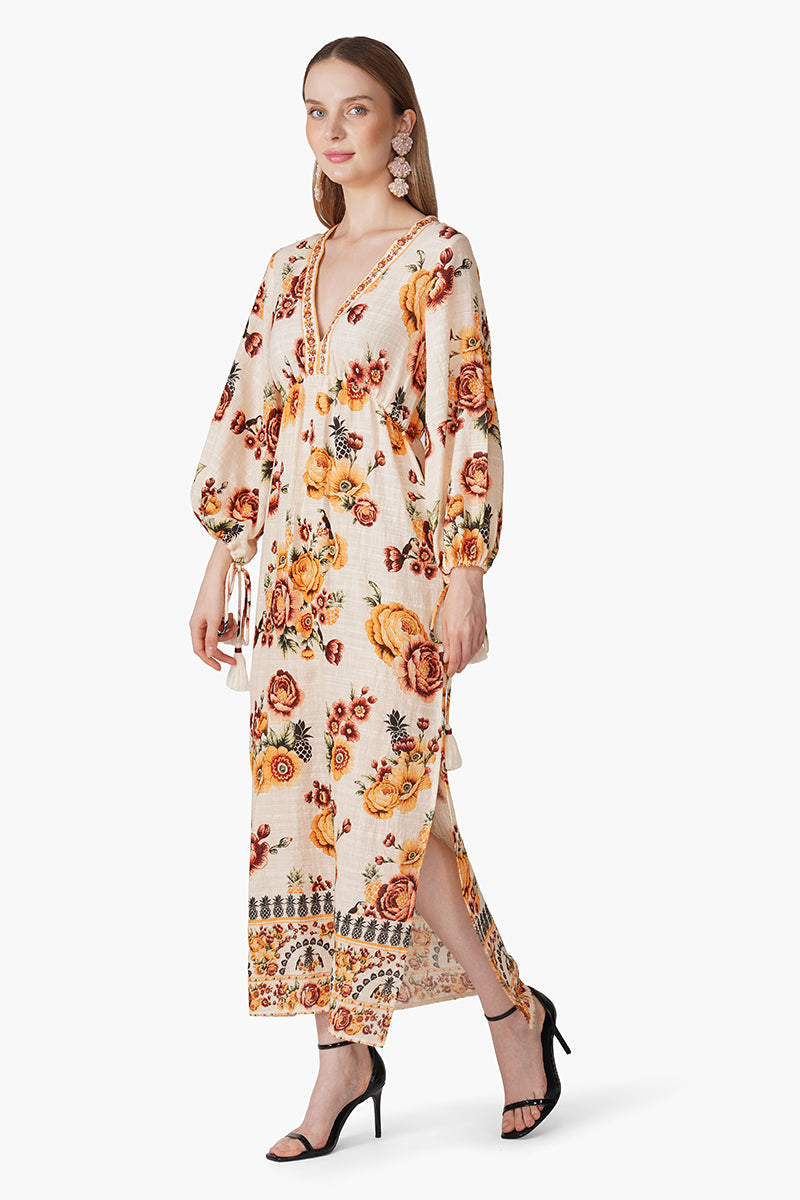 Set of 6 Boho Tucan Blossom Maxi Dress (S, M & L)
