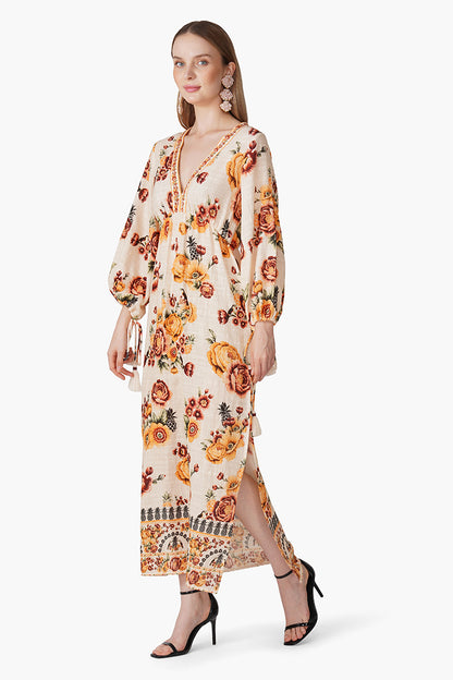 Set of 6 Boho Tucan Blossom Maxi Dress (S, M & L)
