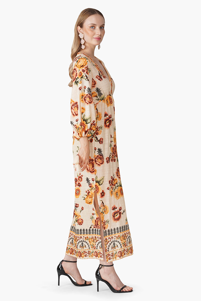 Set of 6 Boho Tucan Blossom Maxi Dress (S, M & L)