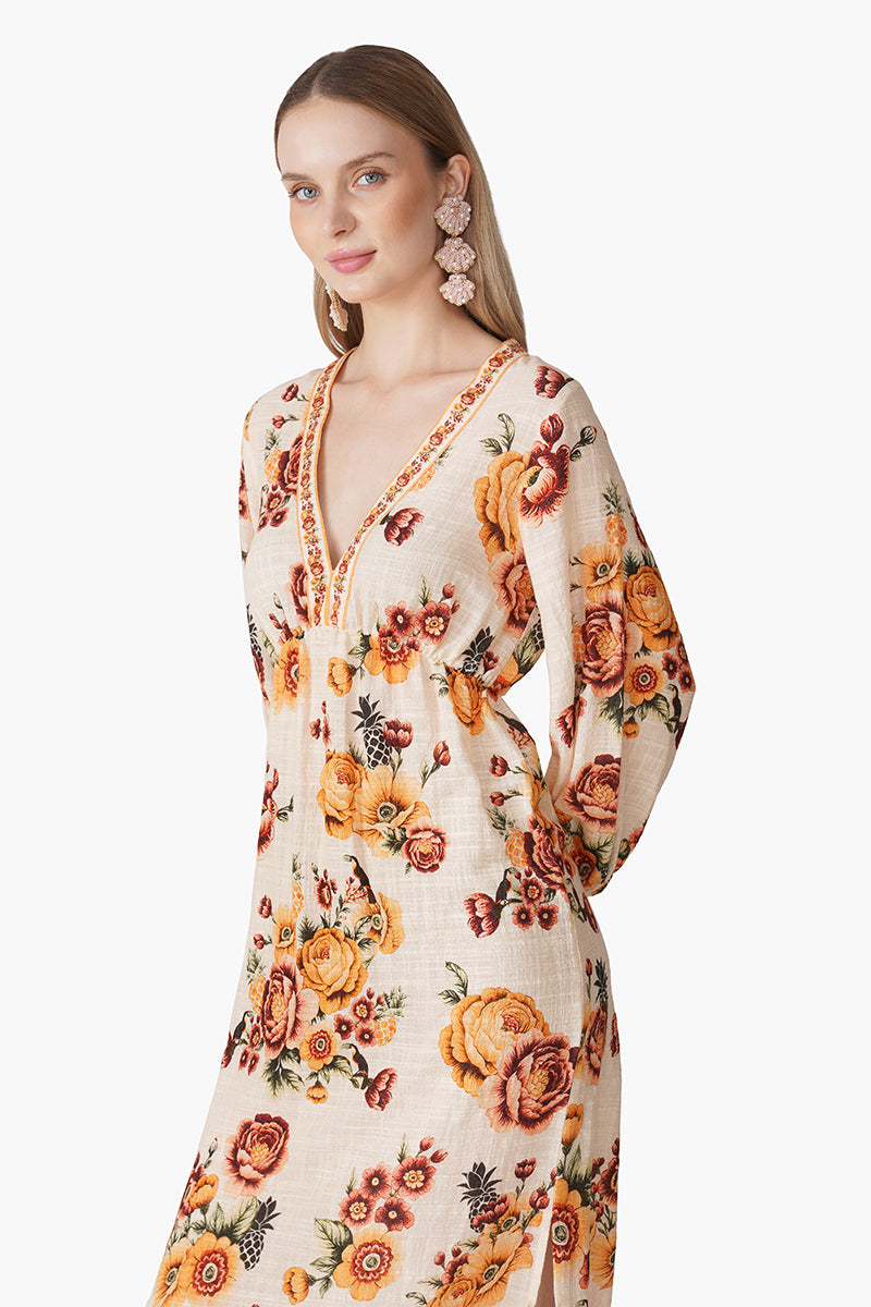 Set of 6 Boho Tucan Blossom Maxi Dress (S, M & L)