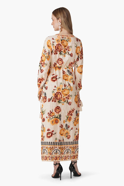 Set of 6 Boho Tucan Blossom Maxi Dress (S, M & L)