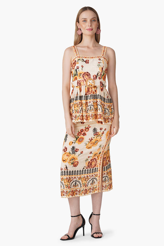 Set of 6 Boho Tucan Blossom Peplum Top (S, M & L)