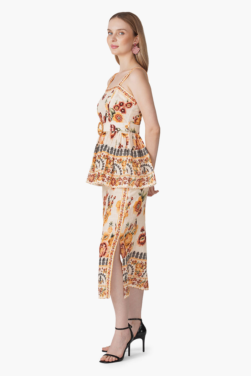 Set of 6 Boho Tucan Blossom Peplum Top (S, M & L)