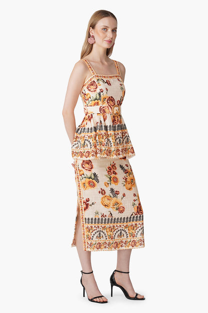 Set of 6 Boho Tucan Blossom Peplum Top (S, M & L)
