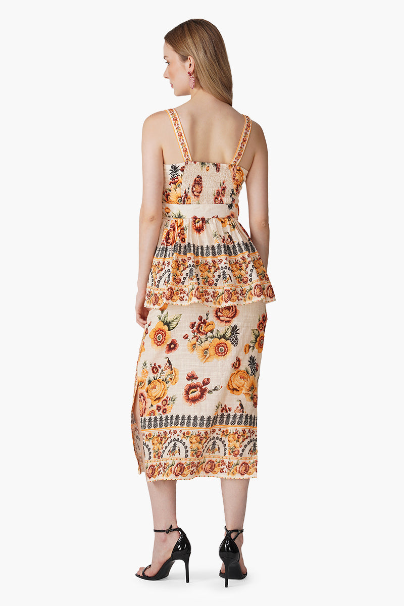 Set of 6 Boho Tucan Blossom Peplum Top (S, M & L)