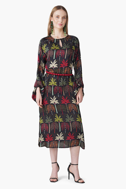 Set of 6 Multi Palm Rush Printed Slip On Dress (S, M & L)