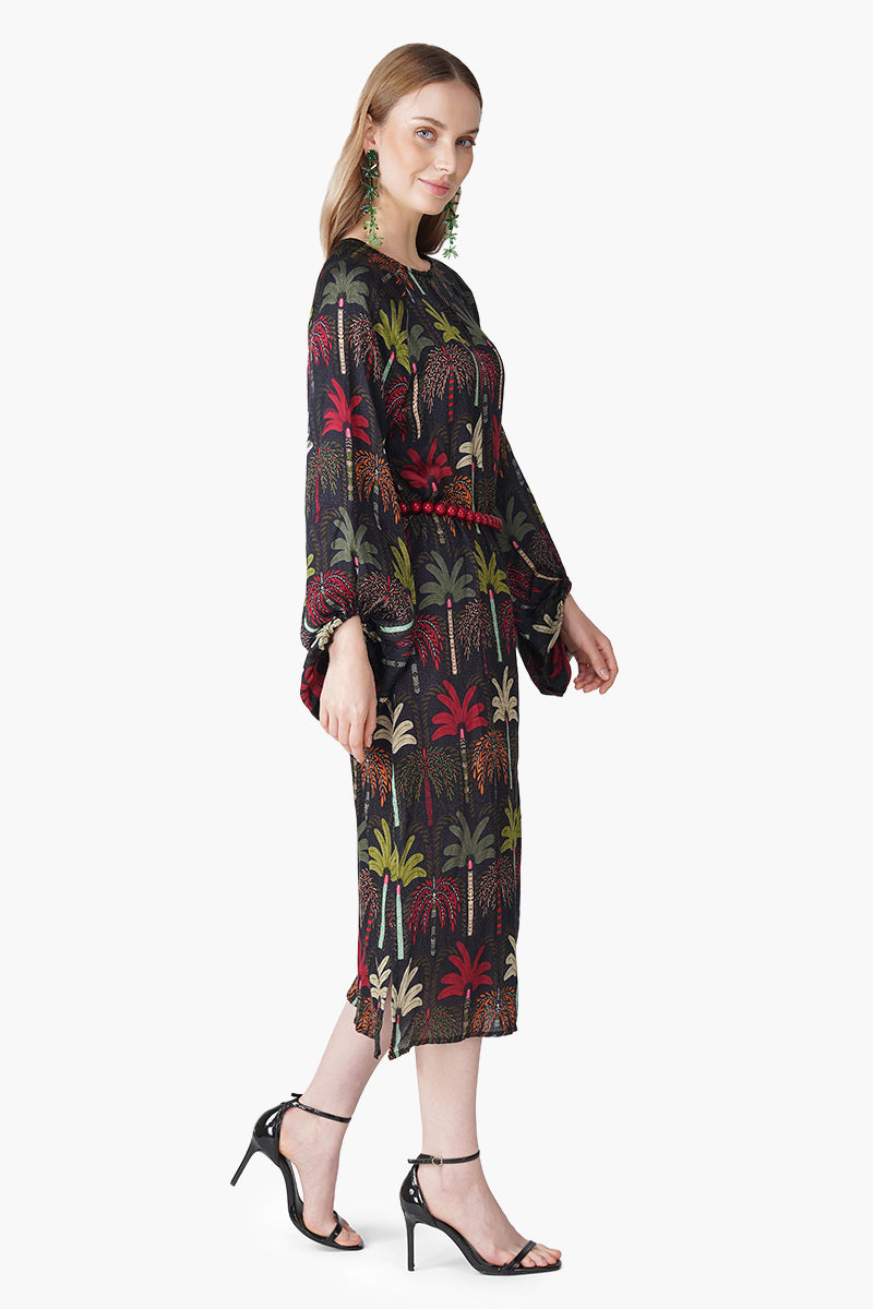 Set of 6 Multi Palm Rush Printed Slip On Dress (S, M & L)