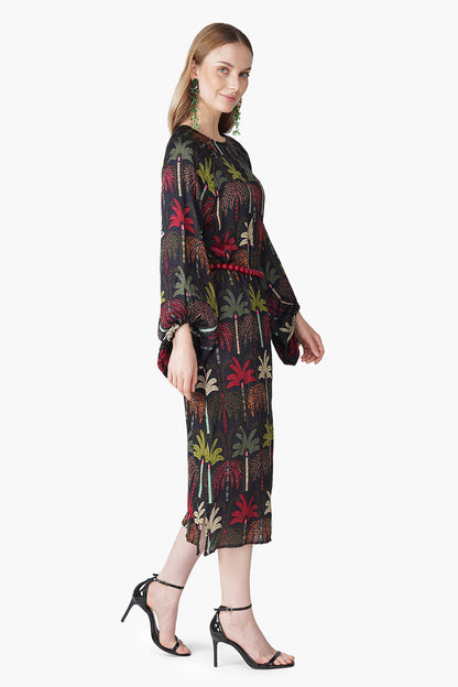 Set of 6 Multi Palm Rush Printed Slip On Dress (S, M & L)