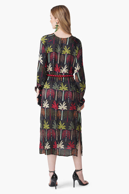 Set of 6 Multi Palm Rush Printed Slip On Dress (S, M & L)