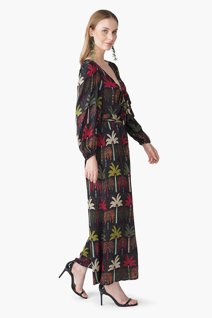 Set of 6 Multi Palm Rush Printed Jumpsuit (S, M & L)