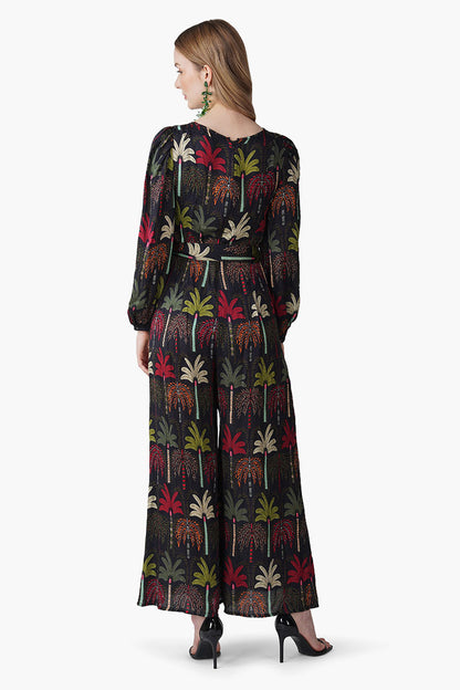 Set of 6 Multi Palm Rush Printed Jumpsuit (S, M & L)