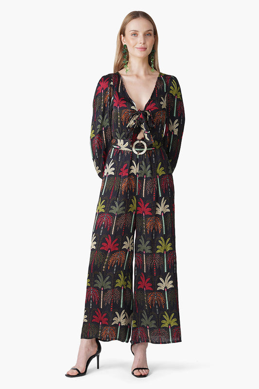 Set of 6 Multi Palm Rush Printed Jumpsuit (S, M & L)