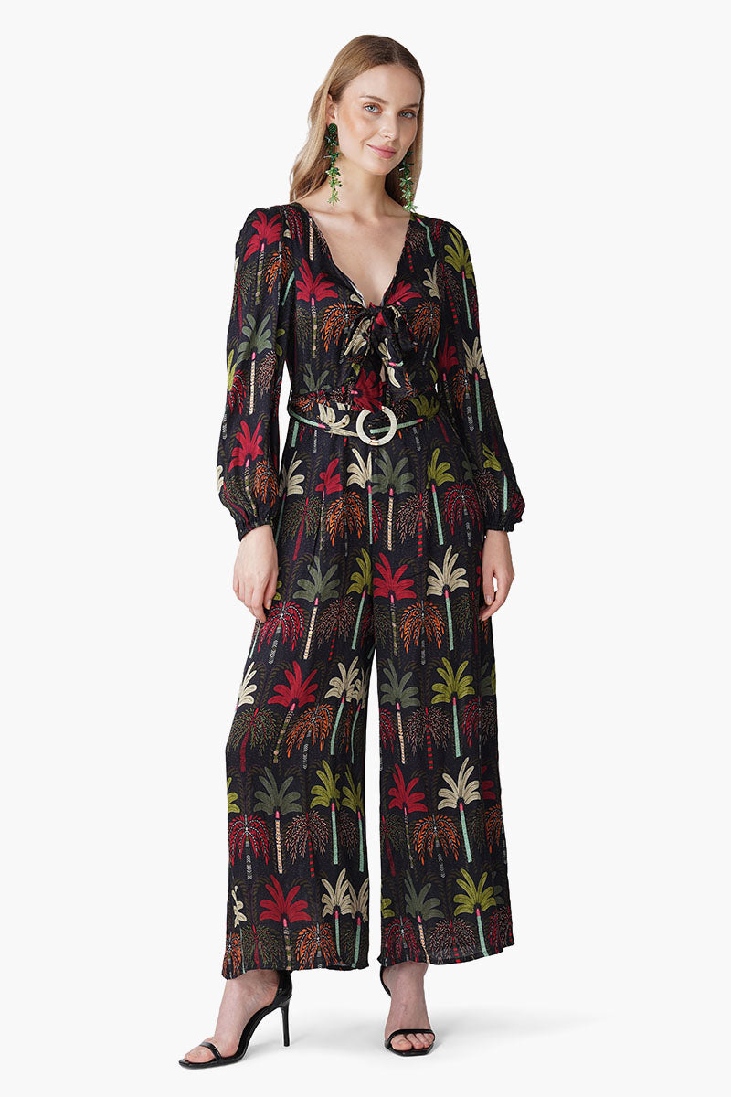 Set of 6 Multi Palm Rush Printed Jumpsuit (S, M & L)