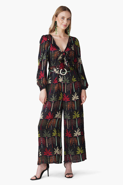 Set of 6 Multi Palm Rush Printed Jumpsuit (S, M & L)