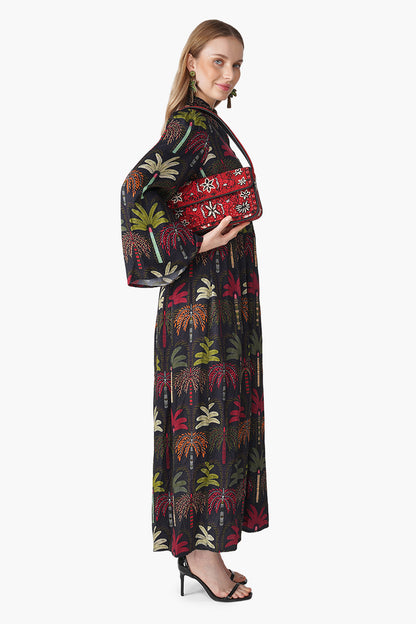 Set of 6 Multi Palm Rush Printed Maxi Dress (S, M & L)
