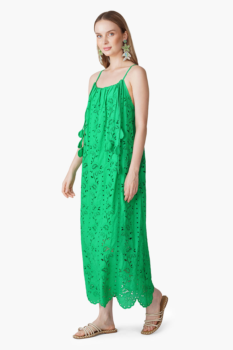 Set of 6 Emerald Botanics Schiffli Eyelet Dress (S, M & L)