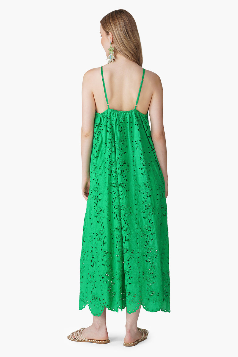 Set of 6 Emerald Botanics Schiffli Eyelet Dress (S, M & L)