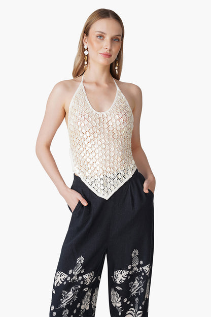 Set of 6 Modern Tropics Black And White Printed Pants (S, M & L)