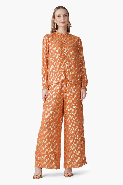 Set of 6 Tangerine Shine Lurex Evening Shirt  (S, M & L)