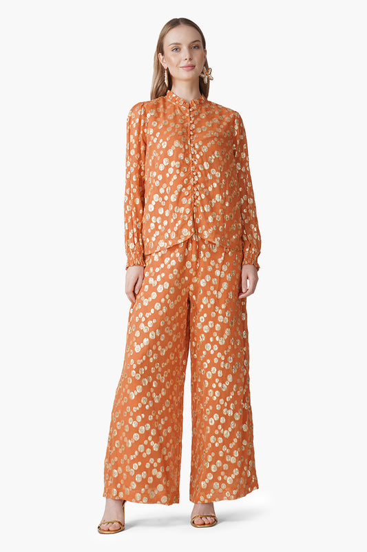 Set of 6 Tangerine Shine Lurex Evening Shirt  (S, M & L)