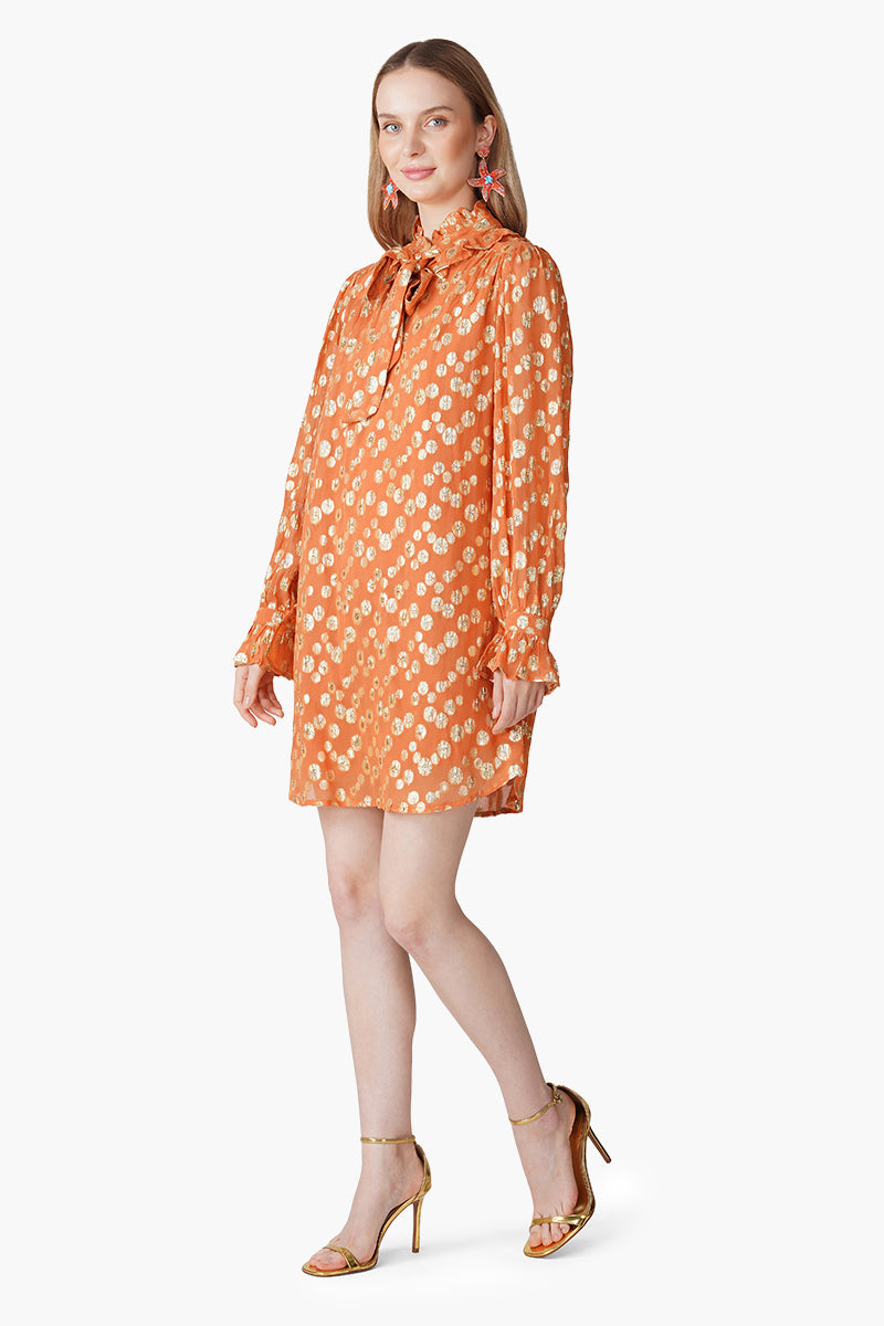 Set of 6 Tangerine Shine Luxe Evening Short Dress (S, M & L)