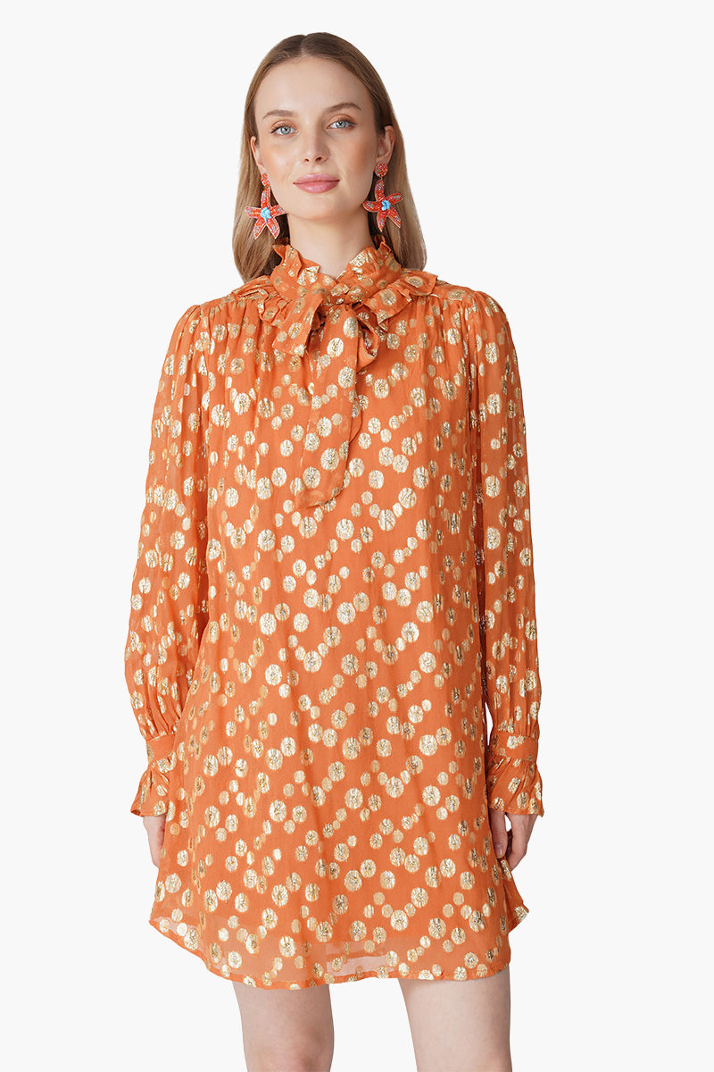 Set of 6 Tangerine Shine Luxe Evening Short Dress (S, M & L)