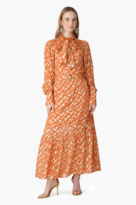 Set of 6 Tangerine Shine Luxe Eveing Maxi Dress (S, M & L)