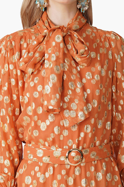 Set of 6 Tangerine Shine Luxe Eveing Maxi Dress (S, M & L)
